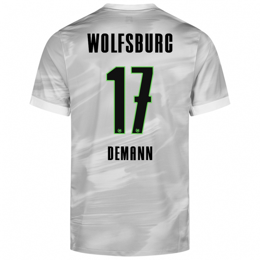 נשים קריסטין דמאן #17 אפור לבן הרחק ג'רזי 2025/26 חולצה קצרה