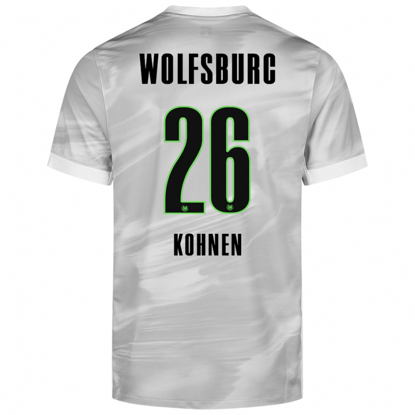 נשים בן כהנן #26 אפור לבן הרחק ג'רזי 2025/26 חולצה קצרה