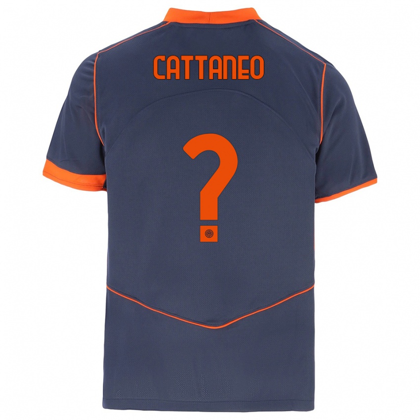 נשים Filippo Cattaneo #0 אפור כתום ג'רזי קיט שלישי 2025/26 חולצה קצרה