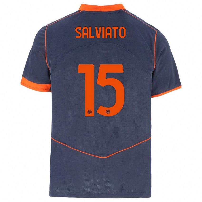 נשים Gabriel Salviato #15 אפור כתום ג'רזי קיט שלישי 2025/26 חולצה קצרה