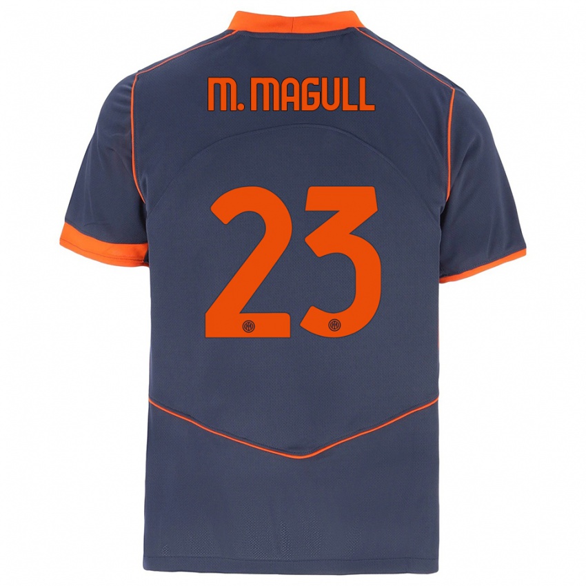 נשים לינה מאגול #23 אפור כתום ג'רזי קיט שלישי 2025/26 חולצה קצרה