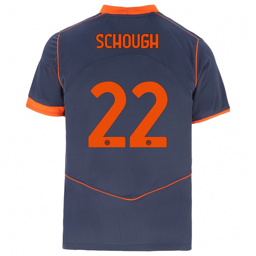 נשים אוליביה סקוג #22 אפור כתום ג'רזי קיט שלישי 2025/26 חולצה קצרה