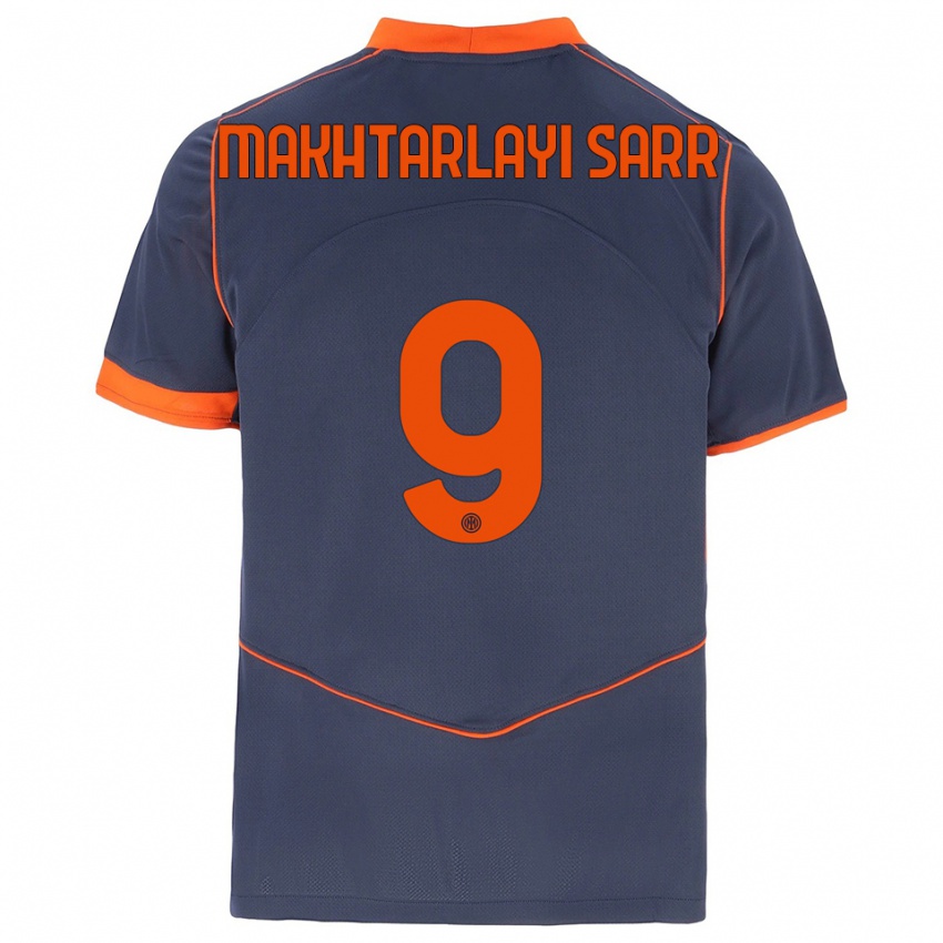 נשים אמאדו סאר #9 אפור כתום ג'רזי קיט שלישי 2025/26 חולצה קצרה