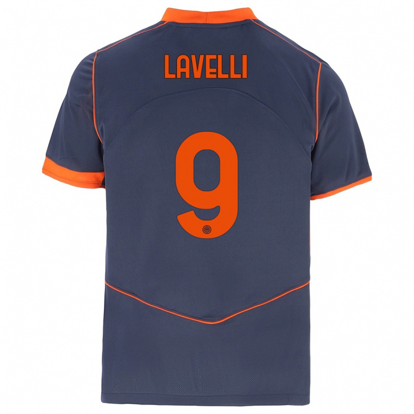 נשים Matteo Lavelli #9 אפור כתום ג'רזי קיט שלישי 2025/26 חולצה קצרה