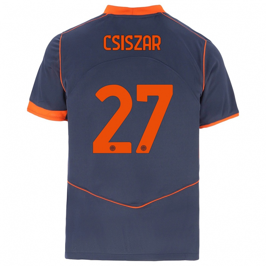 נשים הנרייטה קיסר #27 אפור כתום ג'רזי קיט שלישי 2025/26 חולצה קצרה