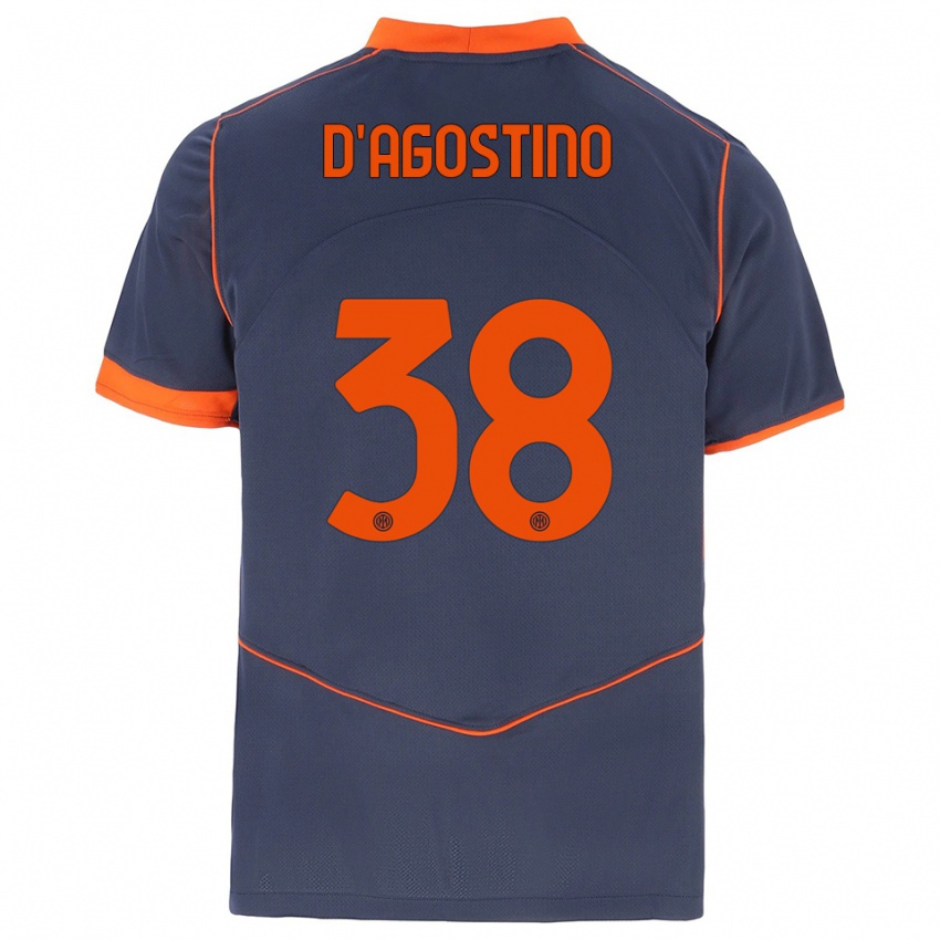 נשים Giovanni D'agostino #38 אפור כתום ג'רזי קיט שלישי 2025/26 חולצה קצרה