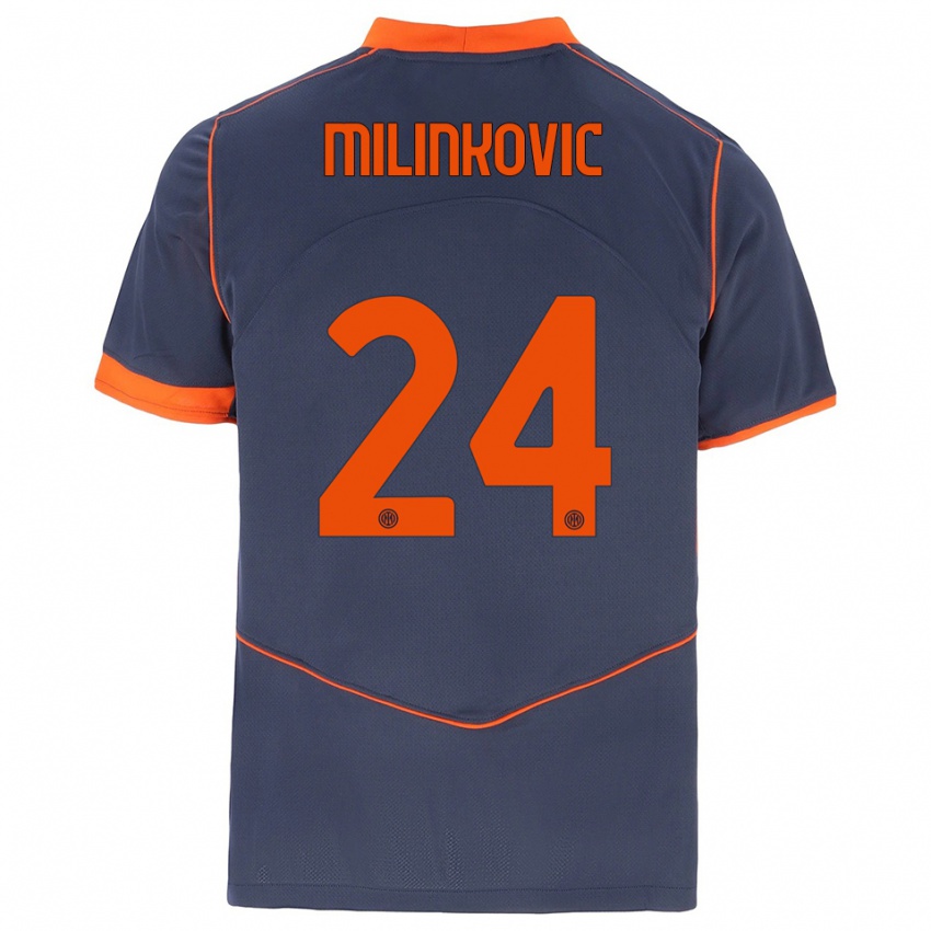 נשים Marija Milinković #24 אפור כתום ג'רזי קיט שלישי 2025/26 חולצה קצרה