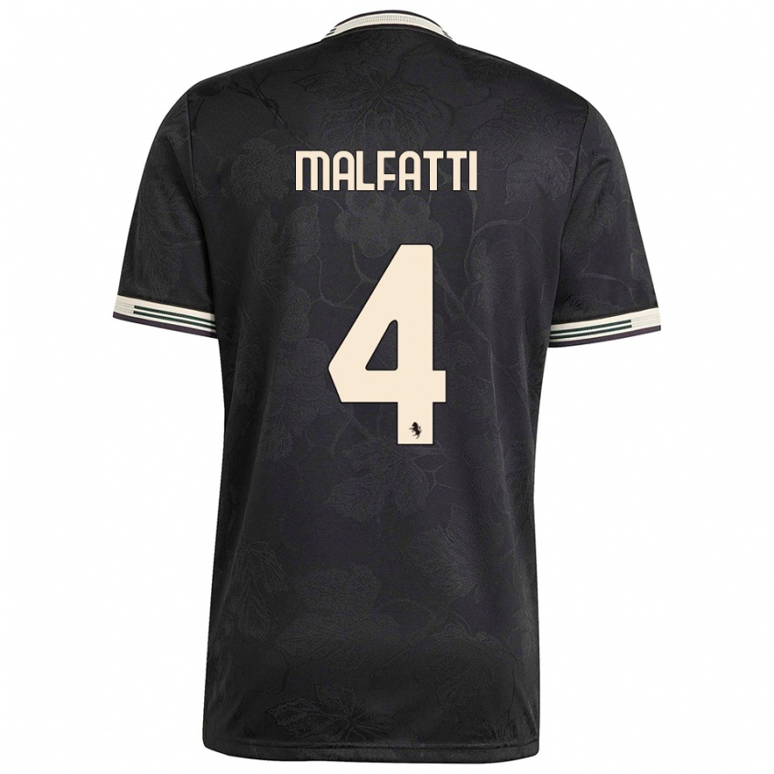 נשים טיאגו מלפתי #4 שחור לבן ירוק ג'רזי קיט שלישי 2025/26 חולצה קצרה