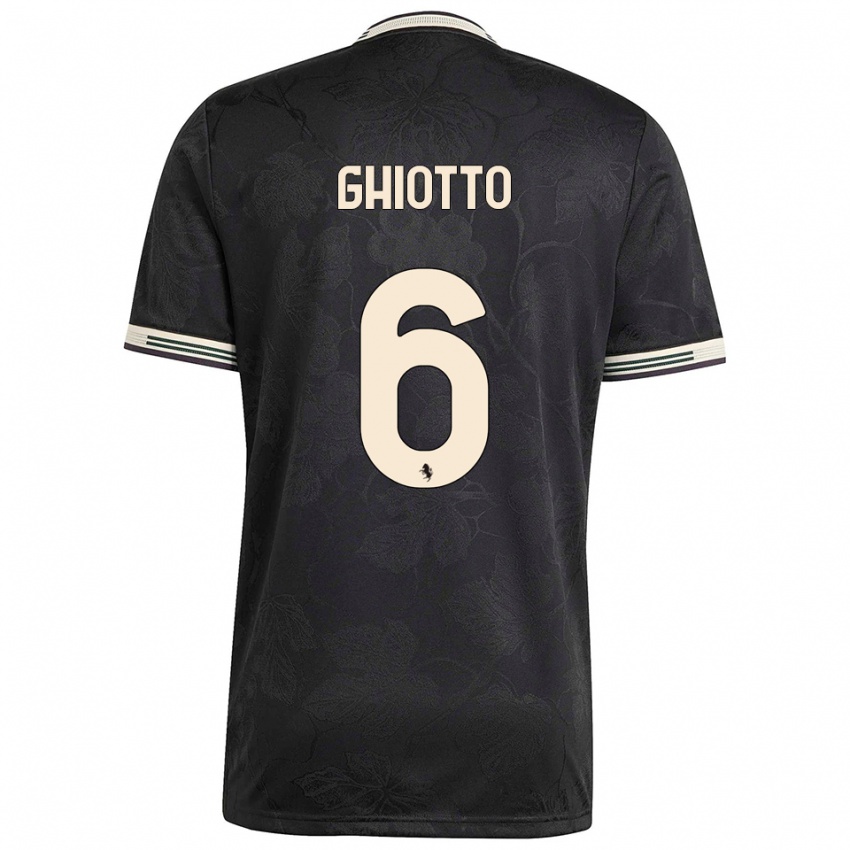 נשים Alessandro Ghiotto #6 שחור לבן ירוק ג'רזי קיט שלישי 2025/26 חולצה קצרה