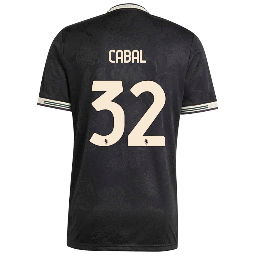 נשים חואן דויד קאבאל #32 שחור לבן ירוק ג'רזי קיט שלישי 2025/26 חולצה קצרה