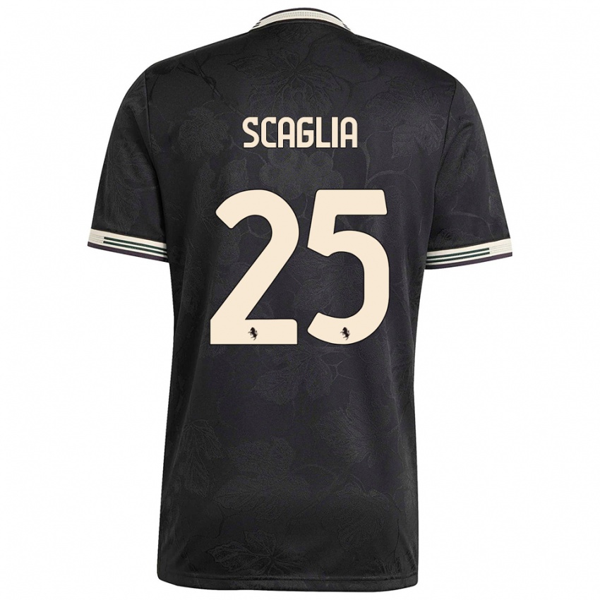 נשים סימון סקאליה #25 שחור לבן ירוק ג'רזי קיט שלישי 2025/26 חולצה קצרה