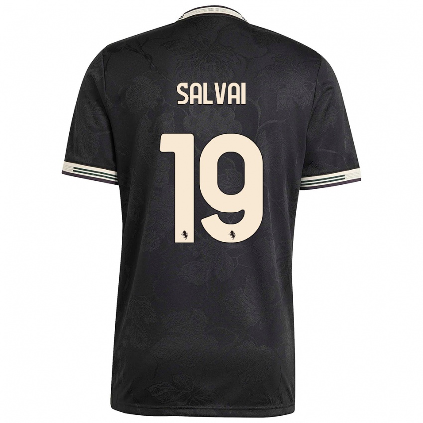 נשים Pietro Salvai #19 שחור לבן ירוק ג'רזי קיט שלישי 2025/26 חולצה קצרה