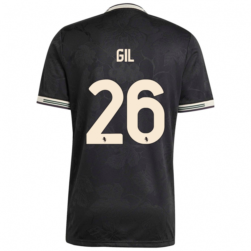 נשים חוויאר גיל #26 שחור לבן ירוק ג'רזי קיט שלישי 2025/26 חולצה קצרה