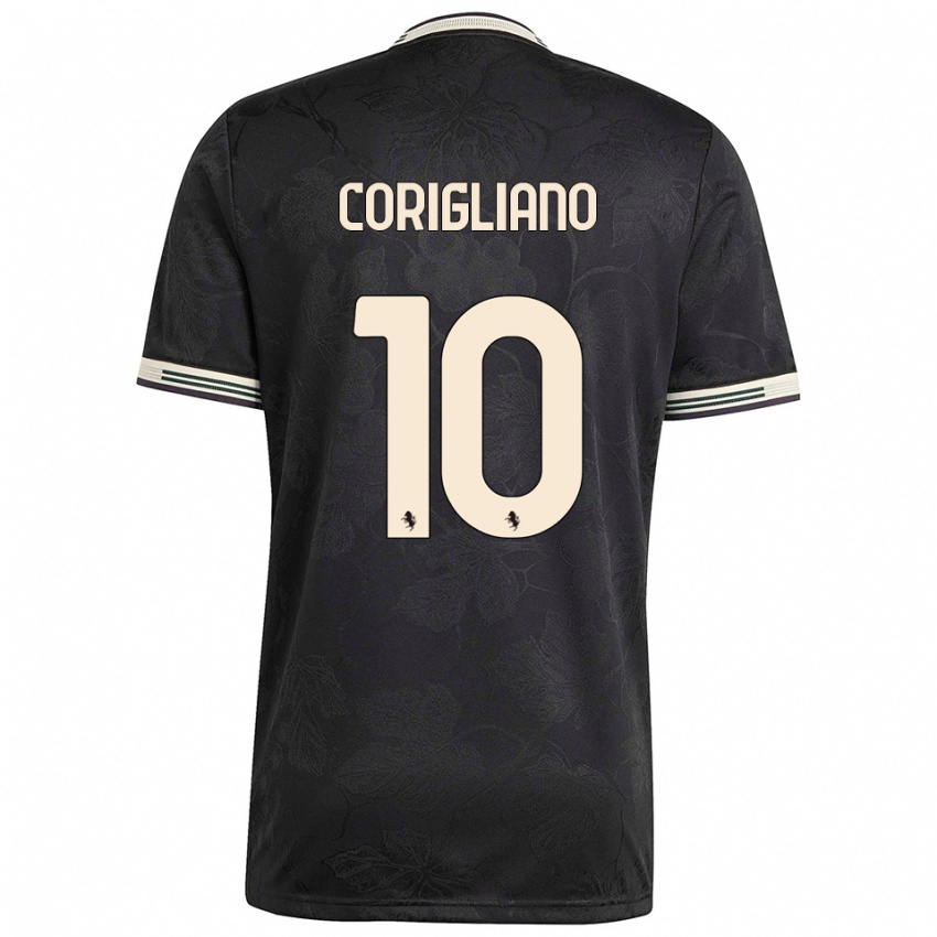 נשים תומס קוריגליאנו #10 שחור לבן ירוק ג'רזי קיט שלישי 2025/26 חולצה קצרה