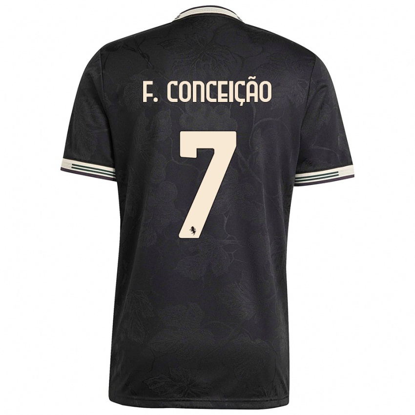 נשים פרנסיסקו קונסיאו #7 שחור לבן ירוק ג'רזי קיט שלישי 2025/26 חולצה קצרה