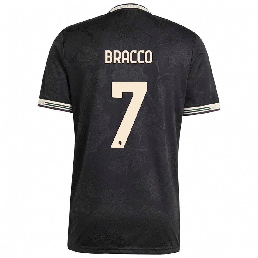 נשים לוקה סזאר בראקו #7 שחור לבן ירוק ג'רזי קיט שלישי 2025/26 חולצה קצרה