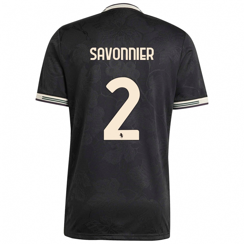 נשים Nelson Savonnier #2 שחור לבן ירוק ג'רזי קיט שלישי 2025/26 חולצה קצרה