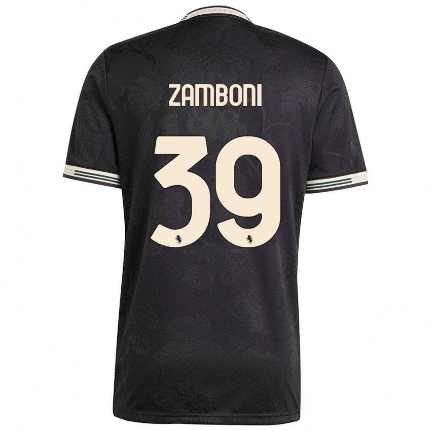 נשים Marta Zamboni #39 שחור לבן ירוק ג'רזי קיט שלישי 2025/26 חולצה קצרה