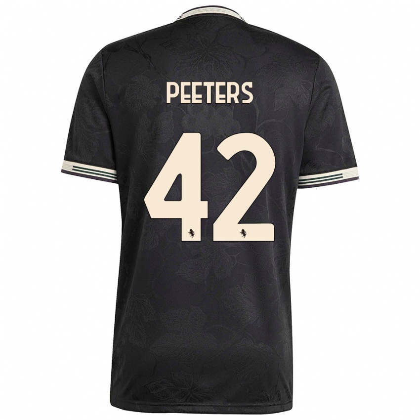 נשים דאודה פיטרס #42 שחור לבן ירוק ג'רזי קיט שלישי 2025/26 חולצה קצרה