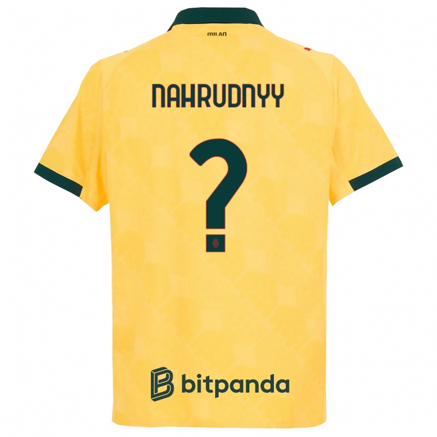 נשים ולדיסלב נהרודני #0 צהוב שחור ג'רזי קיט שלישי 2025/26 חולצה קצרה