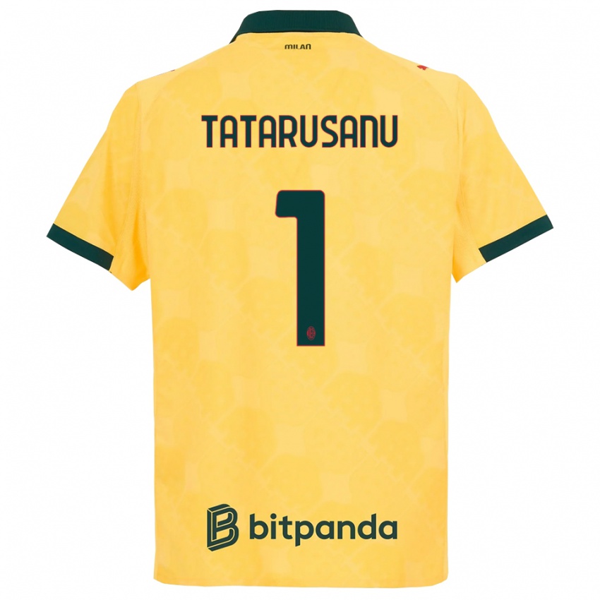 נשים צ'יפריאן טטרושאנו #1 צהוב שחור ג'רזי קיט שלישי 2025/26 חולצה קצרה