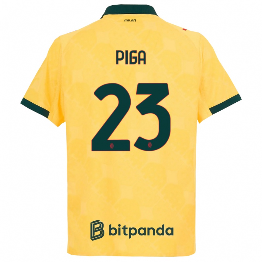 נשים ג׳ולי פיגה #23 צהוב שחור ג'רזי קיט שלישי 2025/26 חולצה קצרה