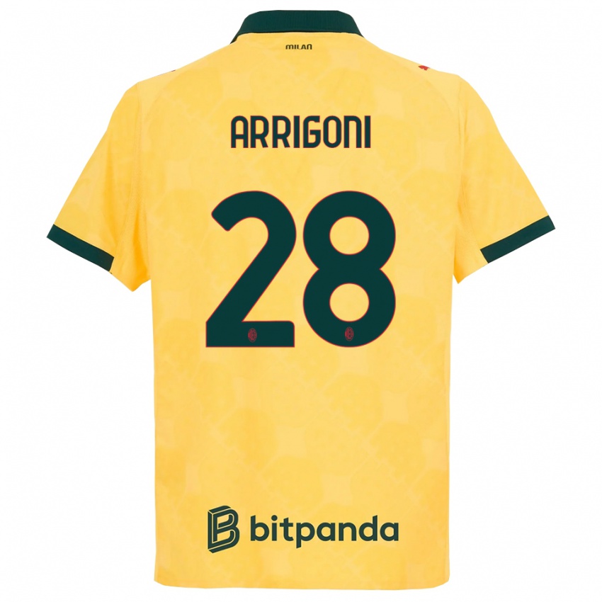 נשים Giorgia Arrigoni #28 צהוב שחור ג'רזי קיט שלישי 2025/26 חולצה קצרה