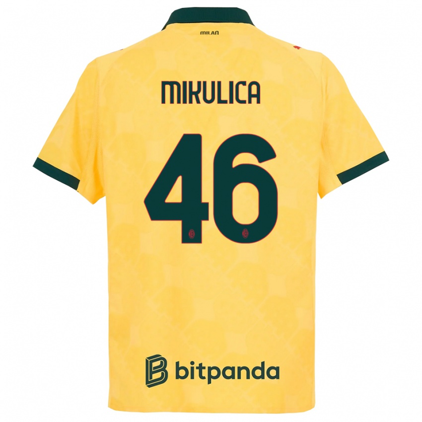 נשים Petra Mikulica #46 צהוב שחור ג'רזי קיט שלישי 2025/26 חולצה קצרה