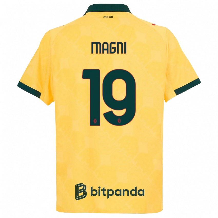 נשים ויטוריו מאני #19 צהוב שחור ג'רזי קיט שלישי 2025/26 חולצה קצרה