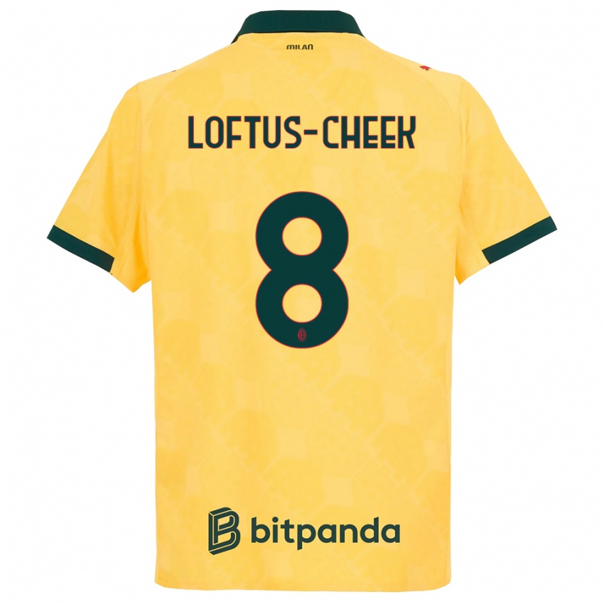 נשים רובן לופטוס-צ'יק #8 צהוב שחור ג'רזי קיט שלישי 2025/26 חולצה קצרה נשים רובן לופטוס-צ'יק #8 צהוב שחור ג'רזי קיט שלישי 2025/26 חולצה קצרה