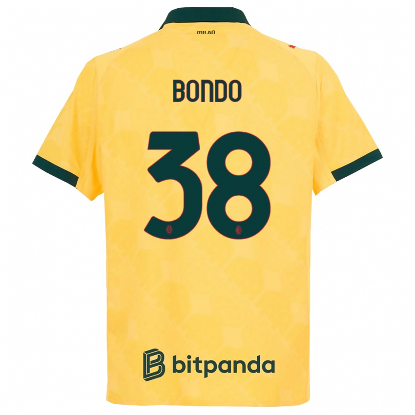 נשים וורן בונדו #38 צהוב שחור ג'רזי קיט שלישי 2025/26 חולצה קצרה