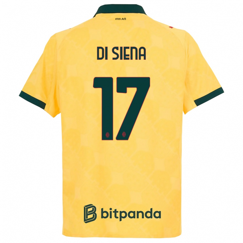 נשים אנדריאה די סיינה #17 צהוב שחור ג'רזי קיט שלישי 2025/26 חולצה קצרה