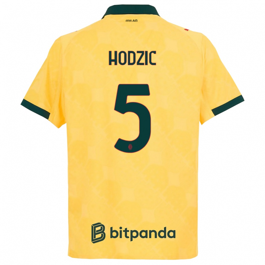 נשים דמירל הודזיץ' #5 צהוב שחור ג'רזי קיט שלישי 2025/26 חולצה קצרה