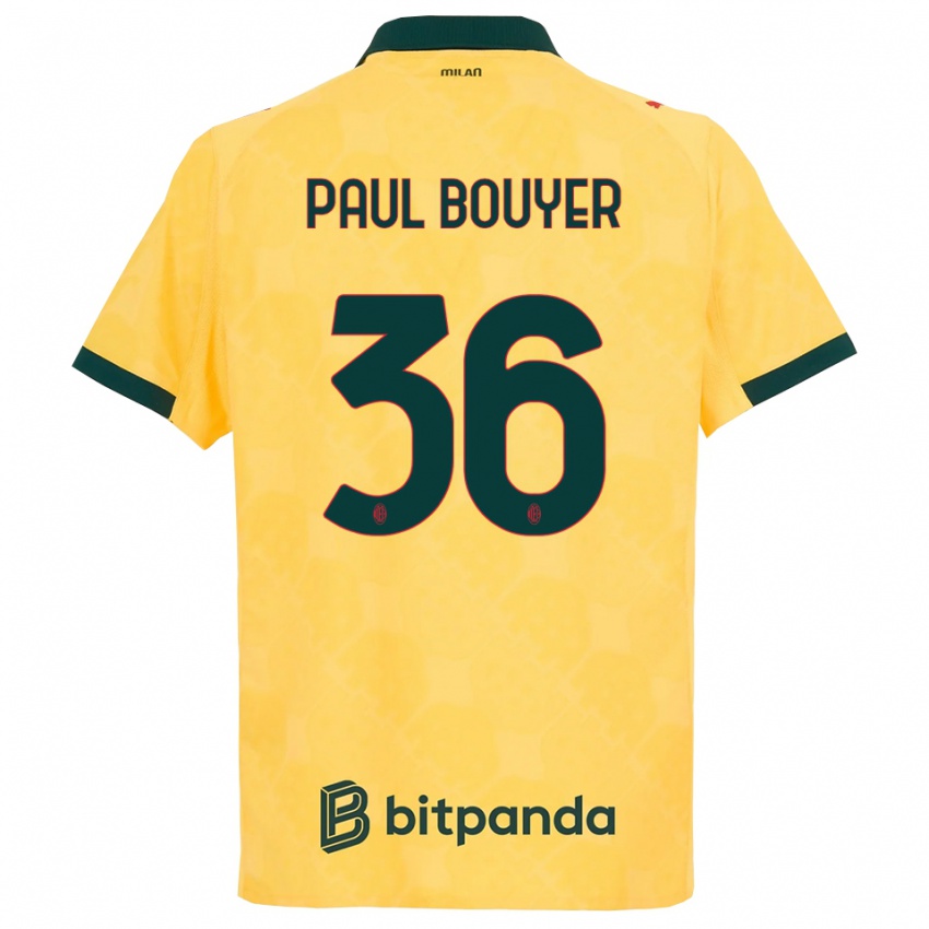 נשים Léo Paul Bouyer #36 צהוב שחור ג'רזי קיט שלישי 2025/26 חולצה קצרה