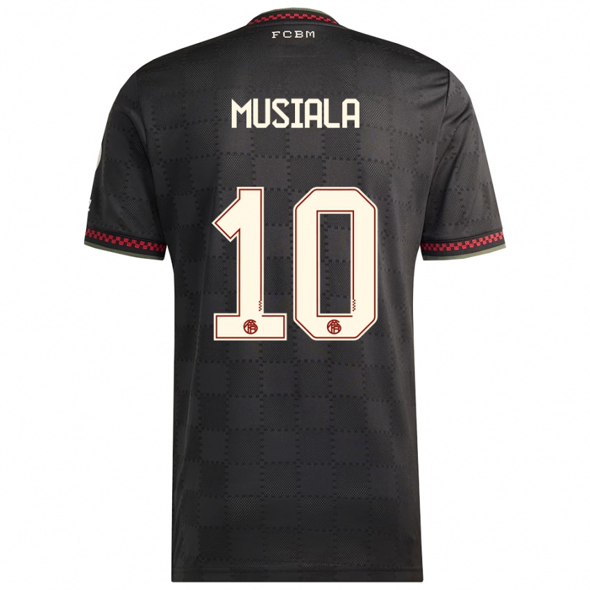 נשים ג'מאל מוסיאלה #10 שחור לבן ג'רזי קיט שלישי 2025/26 חולצה קצרה