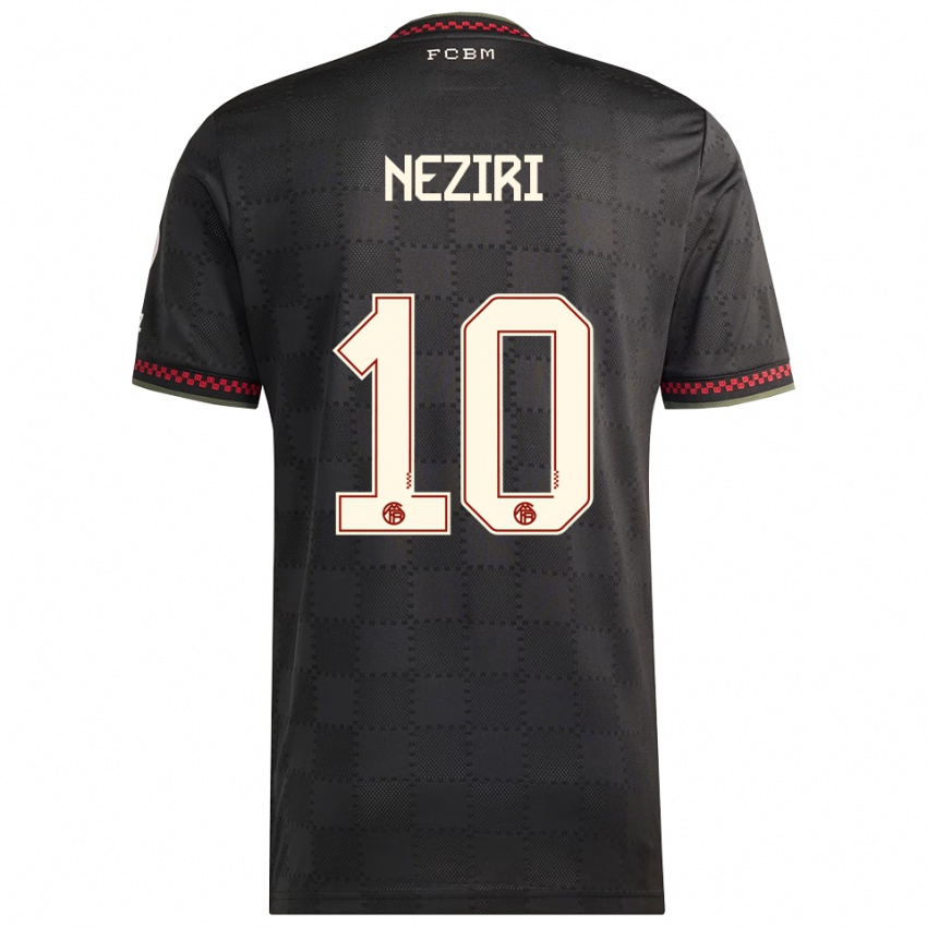 נשים בהר נזירי #10 שחור לבן ג'רזי קיט שלישי 2025/26 חולצה קצרה