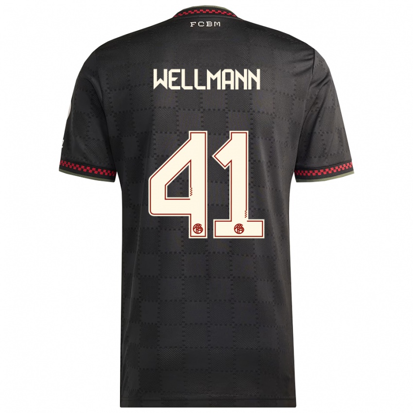 נשים אנה ולמן #41 שחור לבן ג'רזי קיט שלישי 2025/26 חולצה קצרה