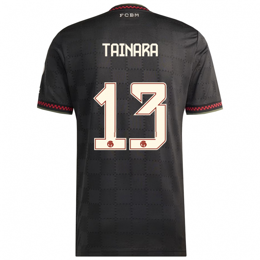 נשים טיינרה #13 שחור לבן ג'רזי קיט שלישי 2025/26 חולצה קצרה