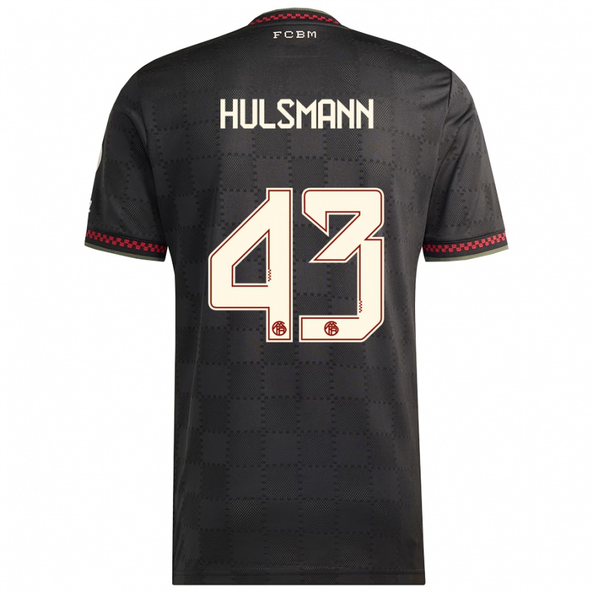 נשים טום הולסמן #43 שחור לבן ג'רזי קיט שלישי 2025/26 חולצה קצרה