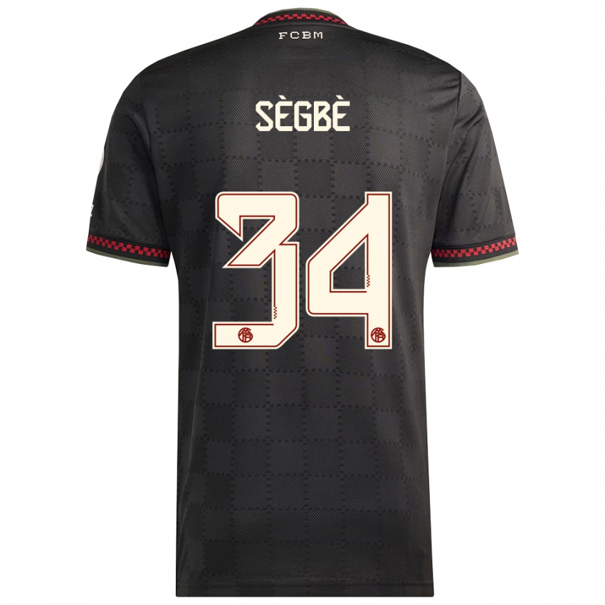 נשים דזירה סגבה-אזנקפו #34 שחור לבן ג'רזי קיט שלישי 2025/26 חולצה קצרה