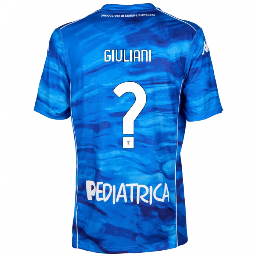 ילדים Nicholas Giuliani #0 כחול לבן ג'רזי ביתית 2025/26 חולצה קצרה