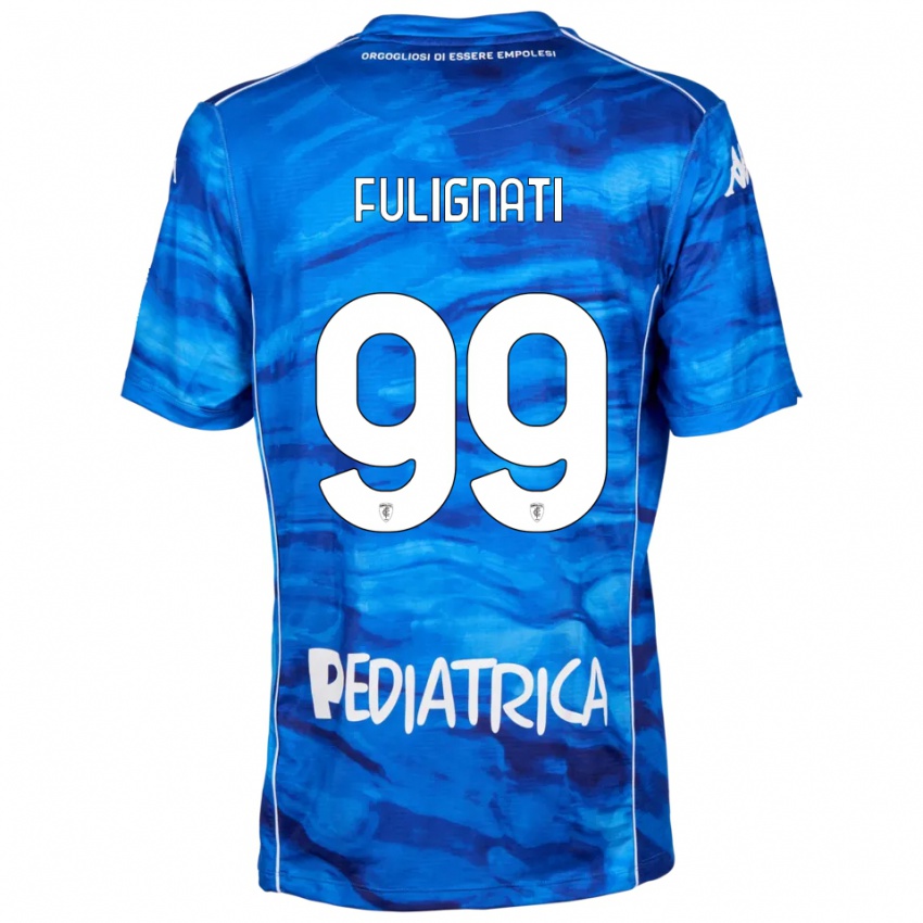 ילדים אנדראה פוליניאטי #99 כחול לבן ג'רזי ביתית 2025/26 חולצה קצרה