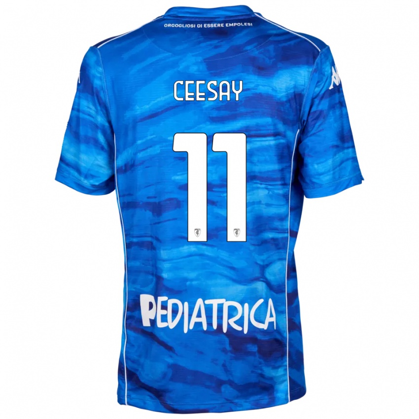 ילדים ג׳וסף סיסאי #11 כחול לבן ג'רזי ביתית 2025/26 חולצה קצרה