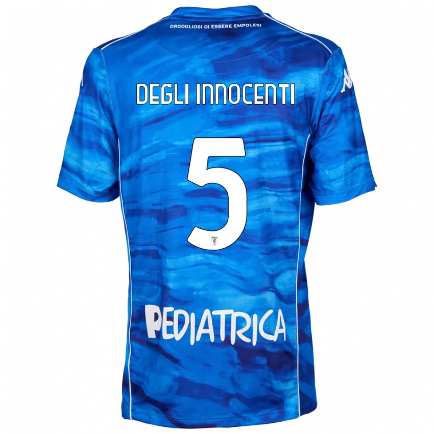 ילדים דוצ׳ו דלי אינוצ׳נטי #5 כחול לבן ג'רזי ביתית 2025/26 חולצה קצרה