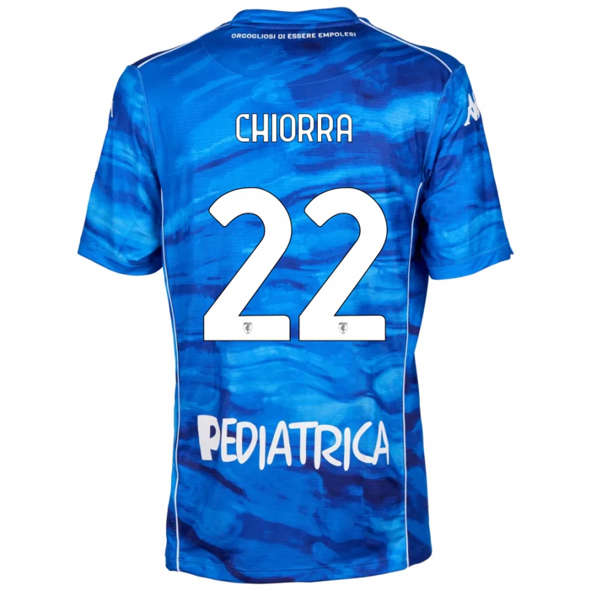ילדים ניקולו קיורה #22 כחול לבן ג'רזי ביתית 2025/26 חולצה קצרה