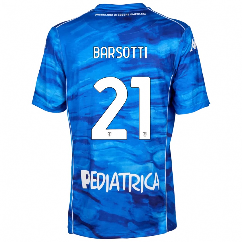 ילדים לאונרדו ברסוטי #21 כחול לבן ג'רזי ביתית 2025/26 חולצה קצרה