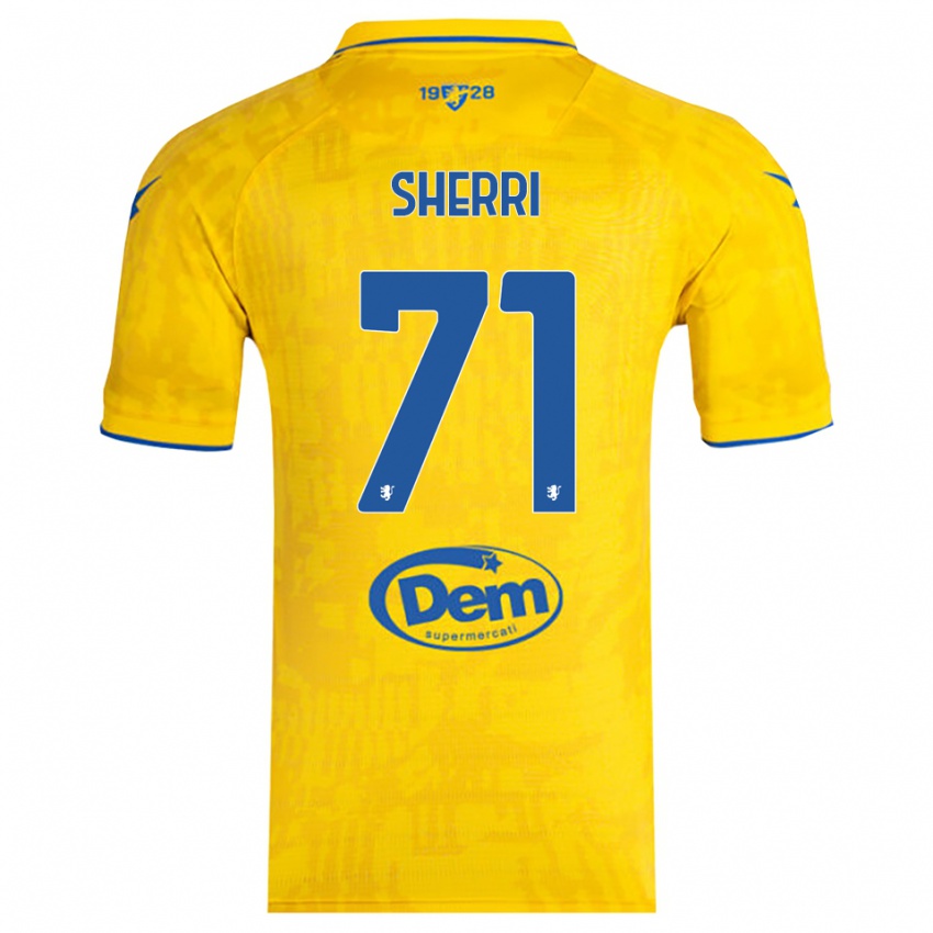 ילדים אלן שרי #71 צהוב כחול ג'רזי ביתית 2025/26 חולצה קצרה