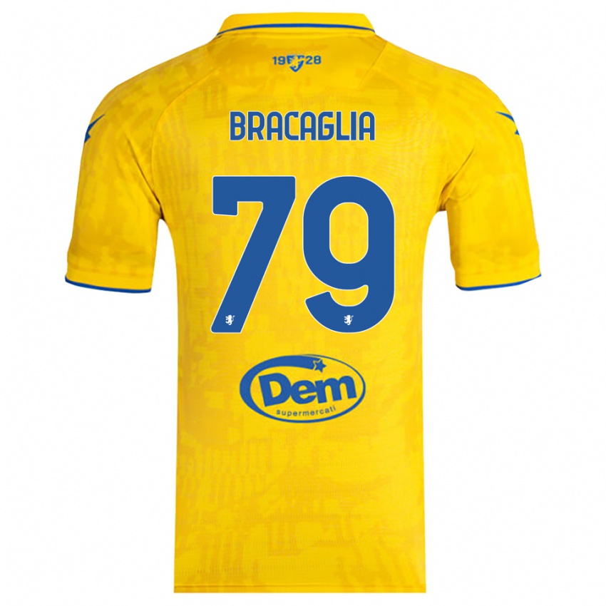 ילדים גבריאל ברקאליה #79 צהוב כחול ג'רזי ביתית 2025/26 חולצה קצרה