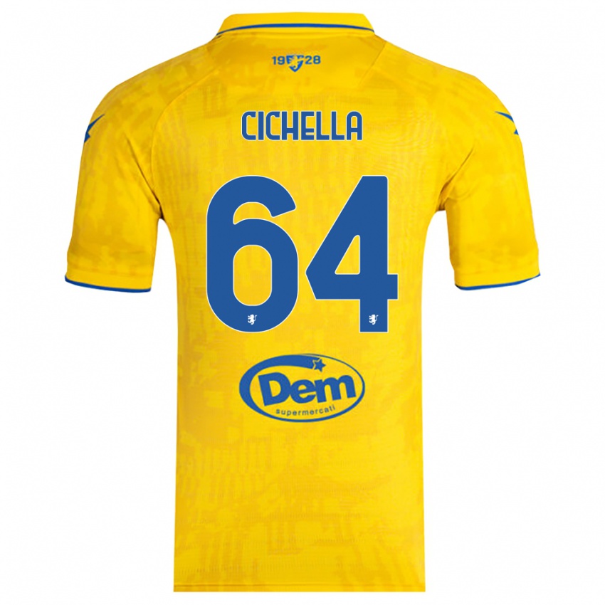 ילדים מתאו צ'יצ'לה #64 צהוב כחול ג'רזי ביתית 2025/26 חולצה קצרה