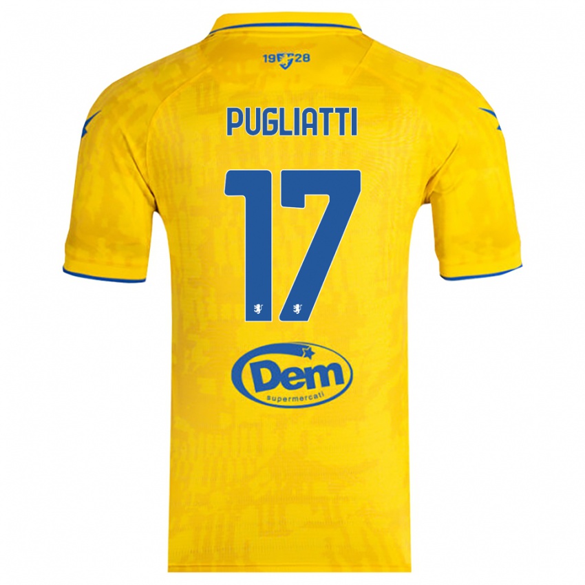 ילדים דווידה פוגליאטי #17 צהוב כחול ג'רזי ביתית 2025/26 חולצה קצרה